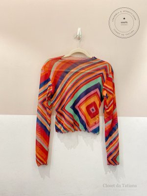 Blusa Tule Listras My Place | Tam: P