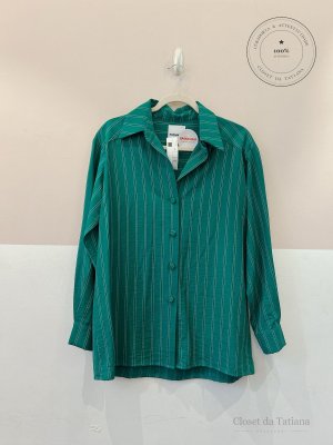 Camisa Listrada Nanaminze Verde | Tam: PP