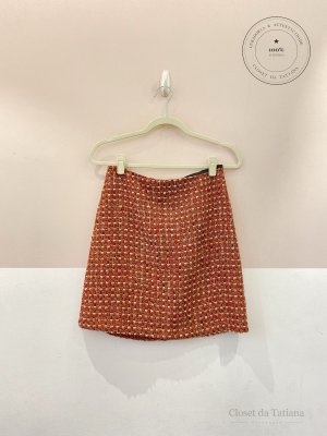 Minissaia Tweed Ramo Vermelha | Tam: 38