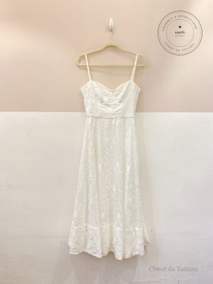 Vestido Midi Renda Lovlity Branco | Tam: P