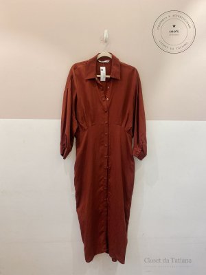 Vestido Midi Zara Marrom | Tam: G