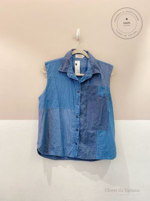 Blusa Botões Cabana Azul | Tam: G