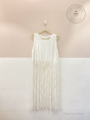Blusa Franjas Clari Branca | Tam: 40