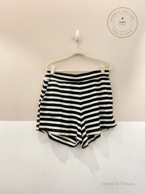 Short Moletom Listrado Peepou | Tam: G