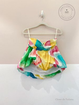 Top Estampado Peplum Farm | Tam: P