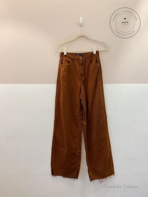 Wide Leg Sarja Renner Marrom | Tam: 38