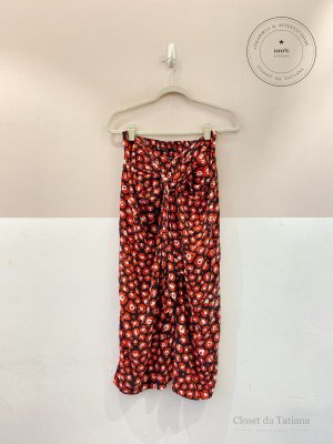 Saia Midi Seda Estampada Eva | Tam: 36
