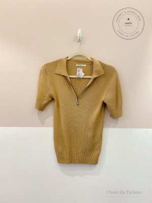 Blusa Tricot Gola Renner Bege | Tam: P