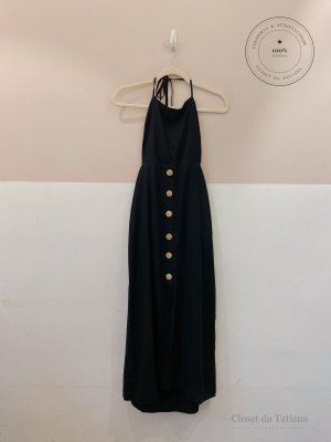 Vestido Midi Recorte Eva Preto | Tam: 40