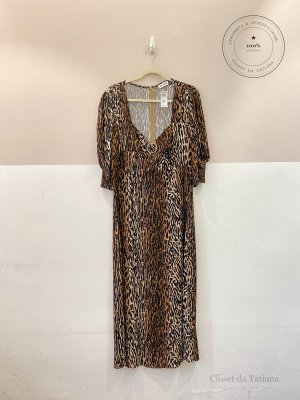 Vestido Midi Onça Rixo | Tam: G
