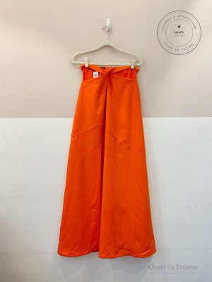 Saia Longa Coral Recortes Skazi | Tam: P
