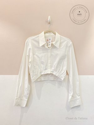 Blusa Curta Mangas By Nv Branca | Tam: M