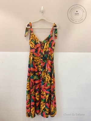 Vestido Longo Estampado Farm | Tam: P