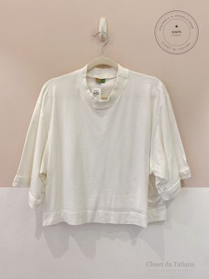 Blusa Ampla Curta Farm Branca | Tam: G