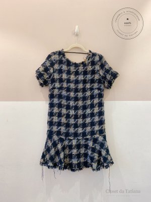 Vestido Curto Xadrez Tweed Animale | Tam: P