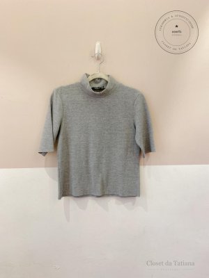 Blusa Malha Bershka Cinza | Tam: M