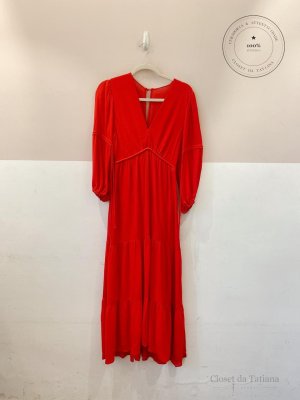 Vestido Longo Maria Filó Vermelho | Tam: M