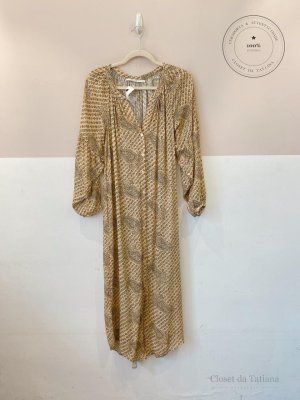 Chemise Estampada Maria Filó Bege | Tam: P