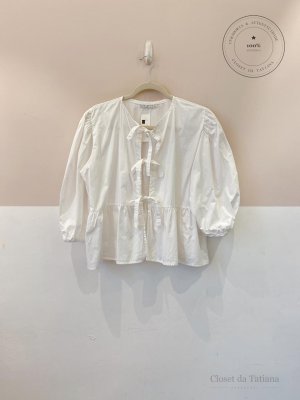 Bata Amarrações Clara Rosas Branca | Tam: P