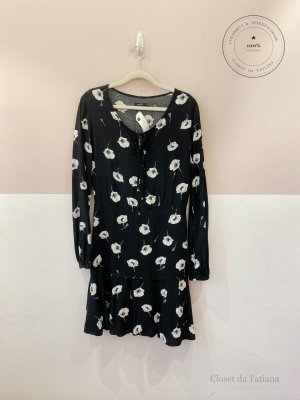 Vestido Floral Maria Filó Preto | Tam: P