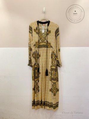 Vestido Midi Estampa Farm Amarela | Tam: P