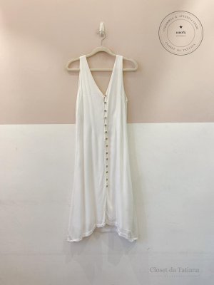 Vestido Midi Botões Loja 3 Branco | Tam: P