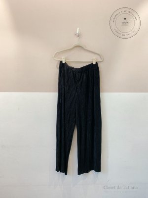 Calça Plissada Carol Bassi Preta | Tam: M