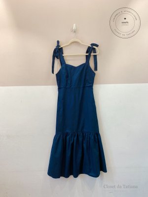 Vestido Midi Marinho Gaoli | Tam: P