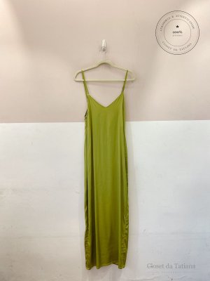 Vestido Midi Acetinado Haight Verde | Tam: PP