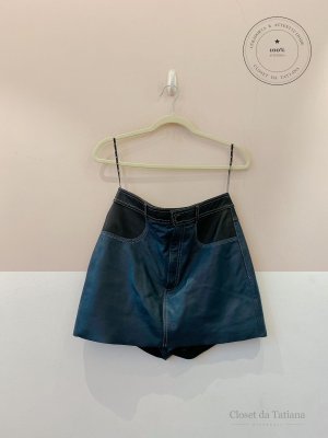Minissaia Couro Marinho Nk | Tam: 36