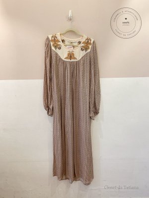 Vestido Midi Bordado Maria Filó | Tam: P