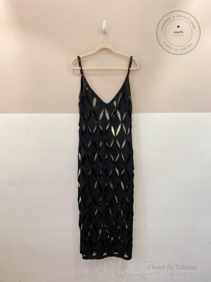 Vestido Longo Vazado Leli Correia Preto | Tam: PP