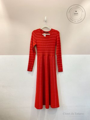 Vestido Midi Tricot Listrado Animale | Tam: M