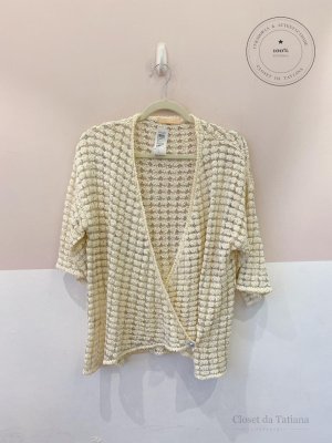 Twin Set Tweed Fios Pratas Carol Bassi | Tam: M
