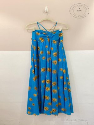 Vestido Longo Sóis Andrea Marques Azul | Tam: 46
