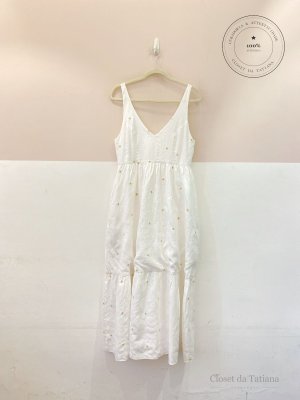 Vestido Midi Bordado Julia Golldenzon Branco | Tam: 36