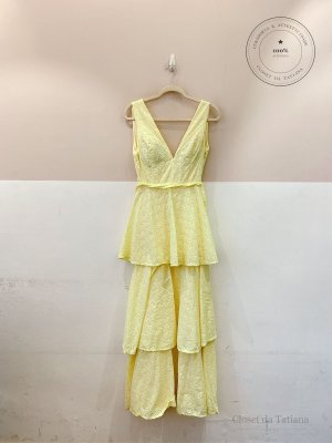 Vestido Longo Laise Majeste Amarelo | Tam: PP