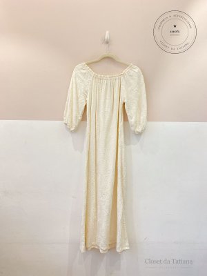 Vestido Midi Ciganinha Maria Filó Off-White | Tam: M