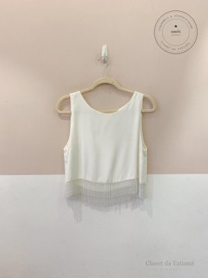 Top Franja Agilitá Branco | Tam: 40