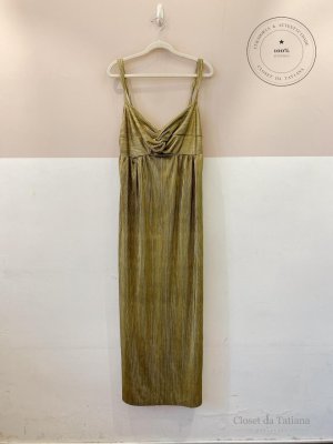 Vestido Midi Plissado Glam By Dourado | Tam: GG