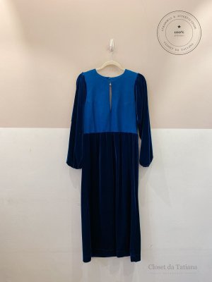 Vestido Midi Veludo Sissa Azul | Tam: P