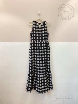 Vestido Midi Bordado Ideologic Preto | Tam: M