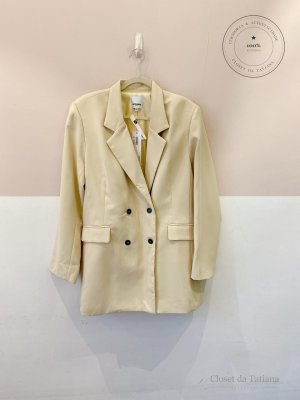 Blazer Botões Nanaminze Amarelo | Tam: GG