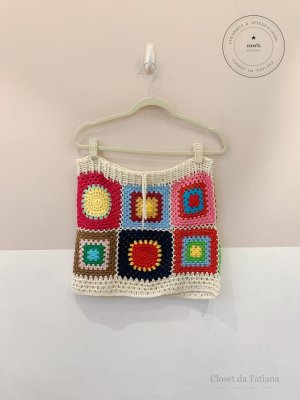 Minissaia Crochet Colorida | Tam: P