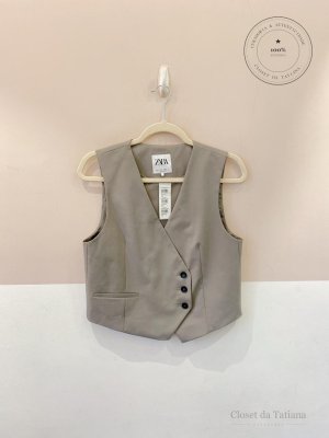 Colete Alfaiataria Zara Cinza | Tam: P