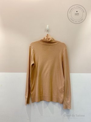 Tricot Gola Maria Filó Bege | Tam: G