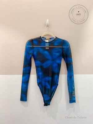 Body Tule Estampa Sol Brand Azul | Tam: P