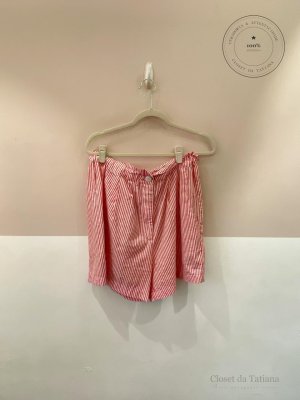 Bermuda Listrada Café Em Flor | Tam: G