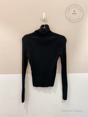 Blusa Canelada Gola Zara Preta | Tam: M