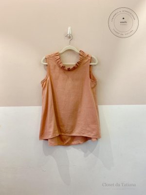 Blusa Viscolinho Âme Rosa | Tam: G